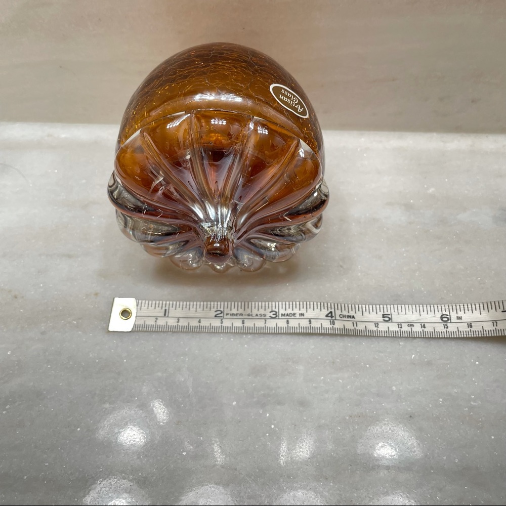 Crackle Glass Chestnut Fall Decor - Picture 5 of 7